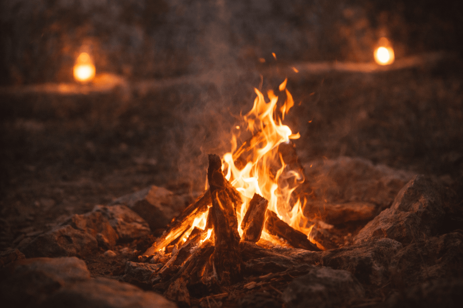 Abendritual feuer